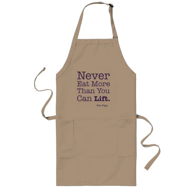 Avental Longo "Never Eat More Than You Can Lift" Long Apron (Frente)