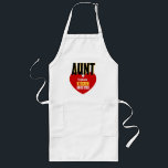 Avental Longo Nome personalizado AUNT Kitchen Rock Star V06<br><div class="desc">Big Star Custom Name AUNT Kitchen Rock Star V06 RED Heart WHITE Apron Este avental com seu grande coração é um presente divertido para a estrela do rock da cozinha na sua vida. Adicione o nome da estrela rock!</div>