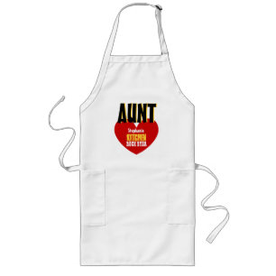 Avental Longo Nome personalizado AUNT Kitchen Rock Star V06