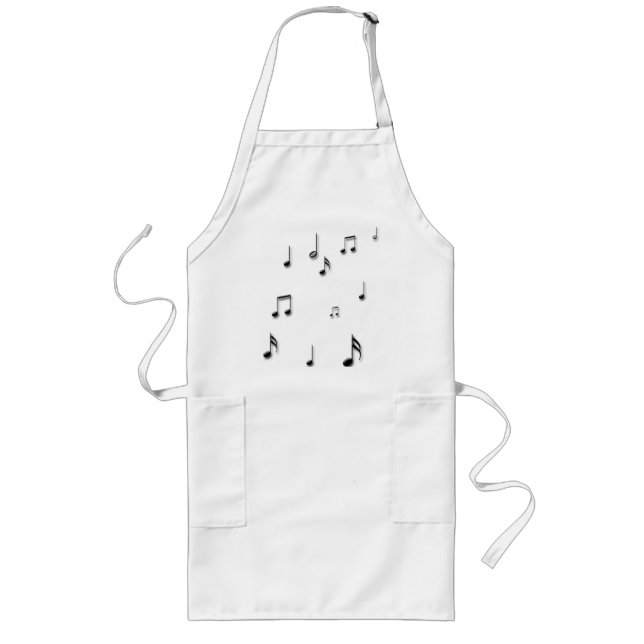 Avental Longo Notas Musicais (Frente)