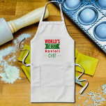 Avental Longo O melhor chef de Ravioli do mundo<br><div class="desc">O melhor Chef Ravioli do mundo - avental em branco vermelho e verde. Refere-se ao tricolor italiano. design gráfico de lumirala. Design de texto engraçado para excelentes Chefs Ravioli.</div>