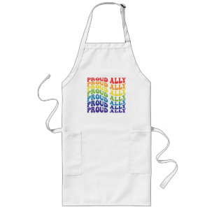 Avental Longo Orgulho Ally   LGBTQ   ORGULHO GAY   Arco-íris