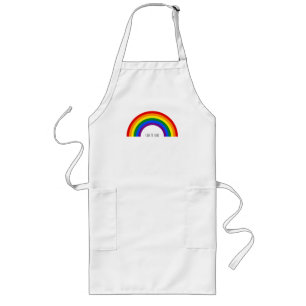 Avental Longo Orgulho Gay Arco-íris. O amor é amor.
