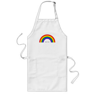 Avental Longo Orgulho Gay Arco-íris. O amor é amor.