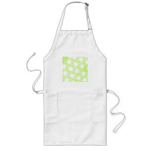 Avental Longo padrão geométrico do verde limão