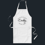 Avental Longo PAI-Baker MESTRE Personalizado Ano Apron Longo<br><div class="desc">Personalize este avental design moderno com uma sensação retrógrada para o Pai Mestre Baker em sua vida,  personalize o ano desde que ele foi fazer seus doces sonhos se tornam realidade.</div>