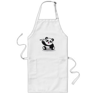 Avental Longo panda pequeno fofo