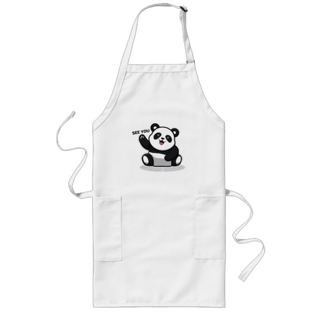 Avental Longo panda pequeno fofo (Frente)