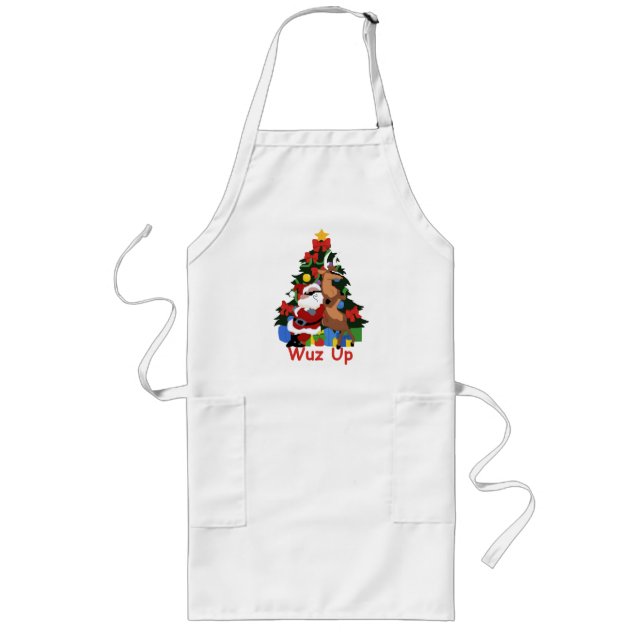 Avental Longo Papais noeis legal e Reindeer Apron (Frente)