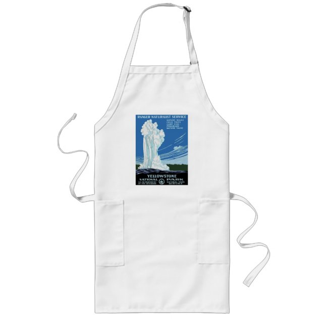 Avental Longo Parque de pedra amarelo - geyser fiel velho (Frente)
