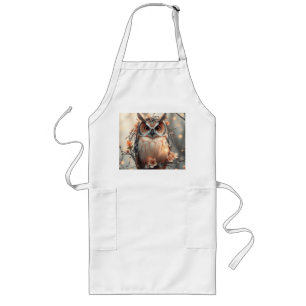 Avental Longo Pastel Peach Owen com Flores e Twigs