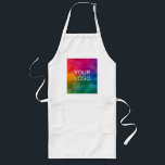 Avental Longo Personalizar Carregar Adicionar Modelo de Fotograf<br><div class="desc">Personalizar Carregamento Adicionar Modelo de Fotografia do Logotipo de Imagem White Kitchen Apron.</div>