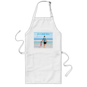 Avental Longo Personalize o seu Pai Photo Apron Gift com Texto