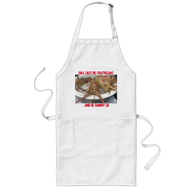 Avental Longo Personalize Sua Lagosta Longa Apron (Frente)