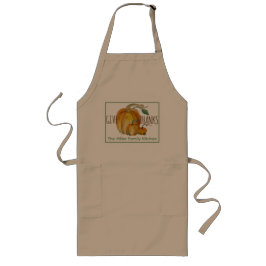 Avental Longo Personalized Apron - Give Thanks | Pumpkins