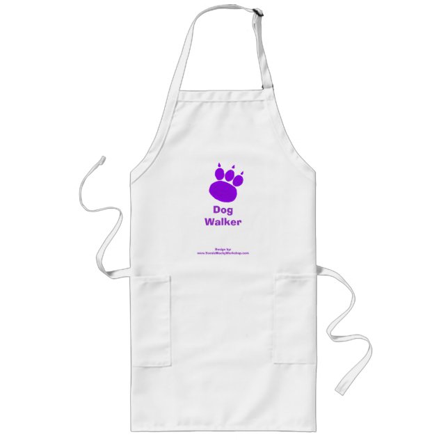 Avental Longo Pet Sitting Services Paw Print (Frente)