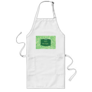 Avental Longo Pintar Natal Verde Apresenta Seu Texto Aprons