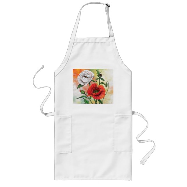 Avental Longo Poppies Apron (Frente)