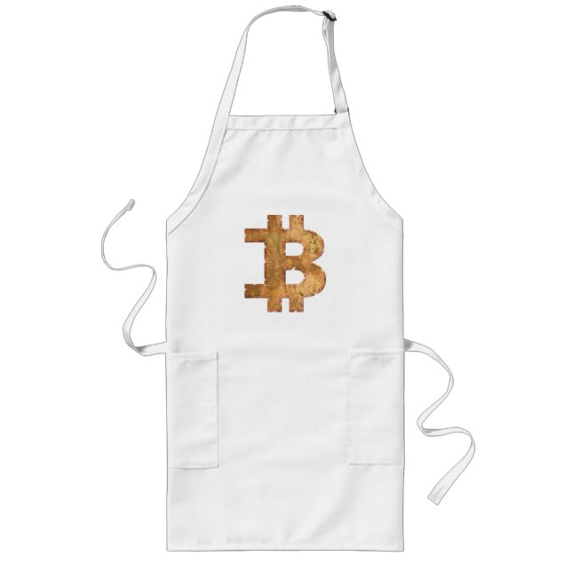 AVENTAL LONGO PRESENÇA DE BITCOIN B CRIPTOMOEDA VINTAGE (Frente)