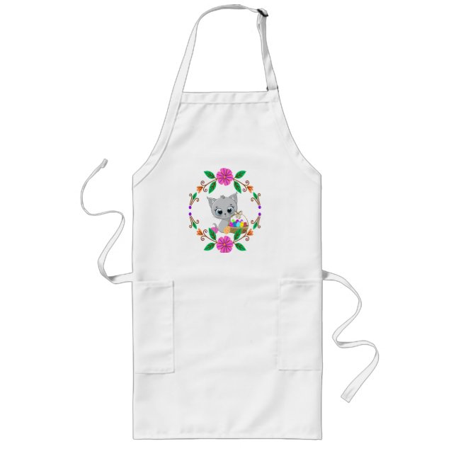 Avental Longo Primavera Cat Apron (Frente)
