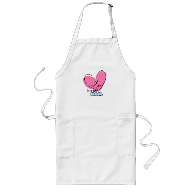 Avental Longo Primeira Vez Mãe Apron (Frente)