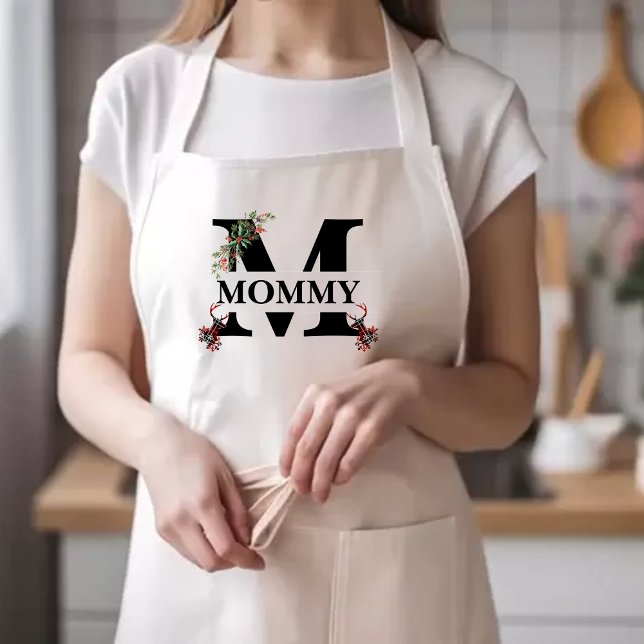 Avental Longo Pron de Natal Personalizado | Cartas personalizada (Criador carregado)