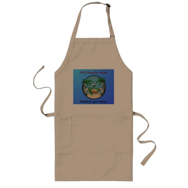 Avental Longo Puako Wines Long Apron (Frente)