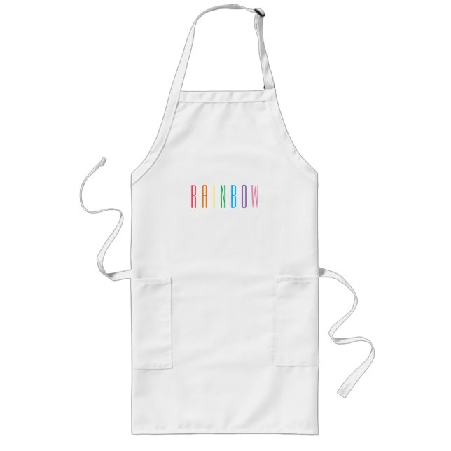 Avental Longo RAINBOW Longo Branco Apron (Frente)