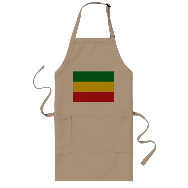 Avental Longo Rastafarian Flag Rasta Ethiopian (Frente)