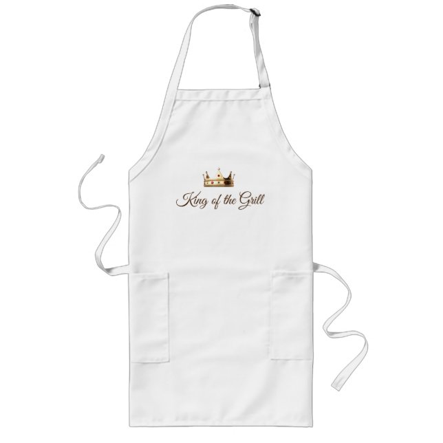 Avental Longo Rei da Coroa Dourada Grill Apron (Frente)