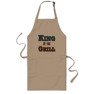 Avental Longo Rei do Cozinhar do Grill Slogan Apron