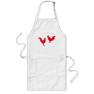 Avental Longo Roosters Apron