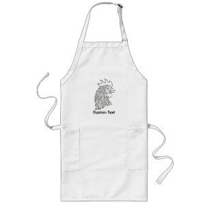 Avental Longo Rooster's Head Line Art