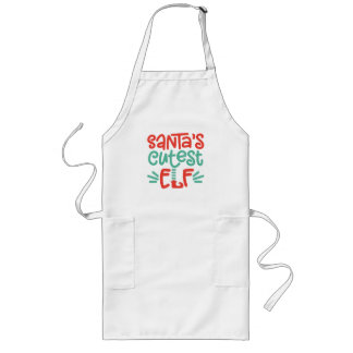 Avental Longo Santas Cutest Elf Christmas