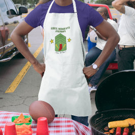 Avental Longo Sargento Grill Personalizado Griling Apron