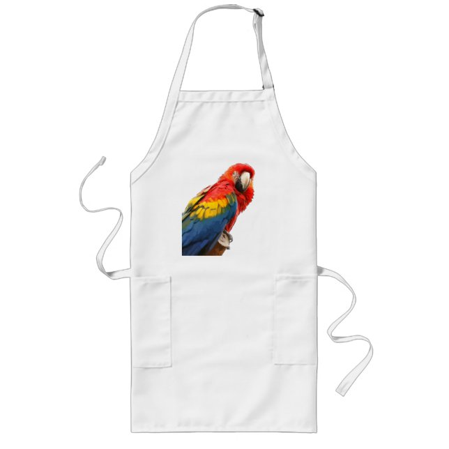 Avental Longo Scarlet Macaw Apron (Frente)