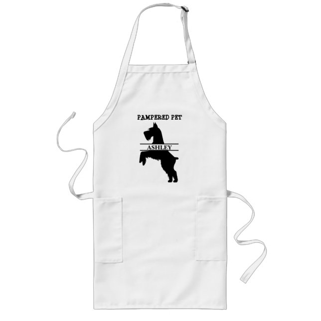 Avental Longo Schnauzer Pet Groomer Long Apron (Frente)