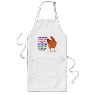 Avental Longo Senhora de Frango Personalizável - Longo Apron