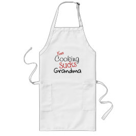 Avental Longo seu cozinhar não presta, avó