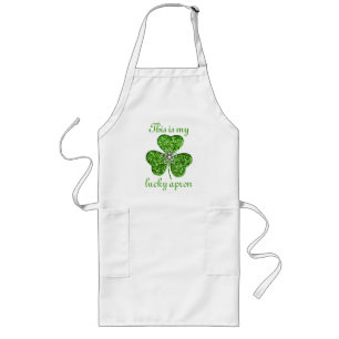 Avental Longo Shamrock E Apron De Flor