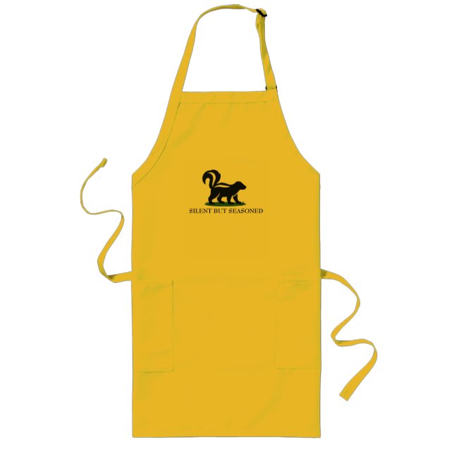 Avental Longo Silent But Seasoned Skunk Kitchen Flag (Frente)