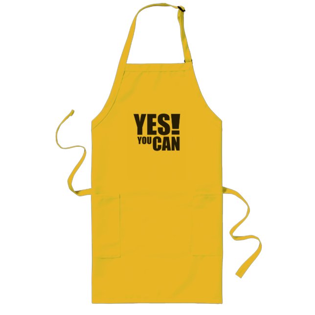 Avental Longo SIM, VOCÊ PODE - Design de Cotação Positiva Motiva (Frente)