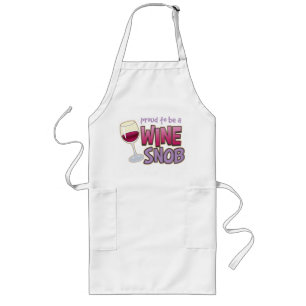 Avental Longo Snobe orgulhoso do vinho