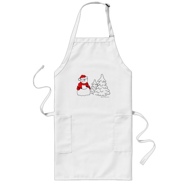 Avental Longo Snowman Holiday Apron (Frente)