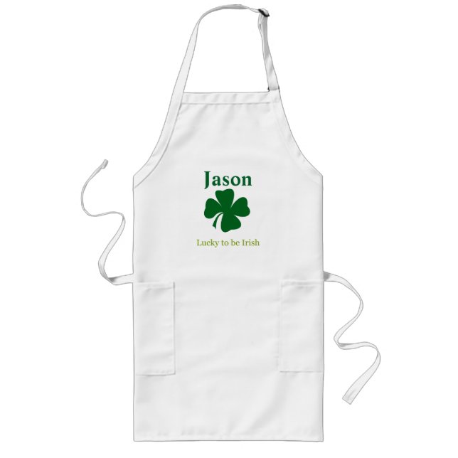 Avental Longo Sorte de ser irlandês personalizado Apron (Frente)