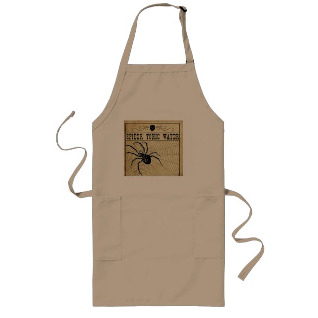 Avental Longo Spider Tonic Water Halloween Apron (Frente)