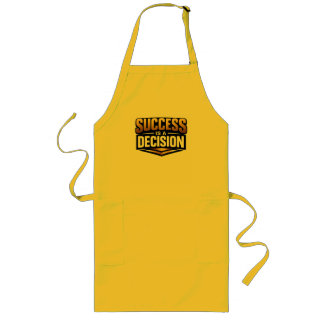 Avental Longo Success Gold Typography on Black