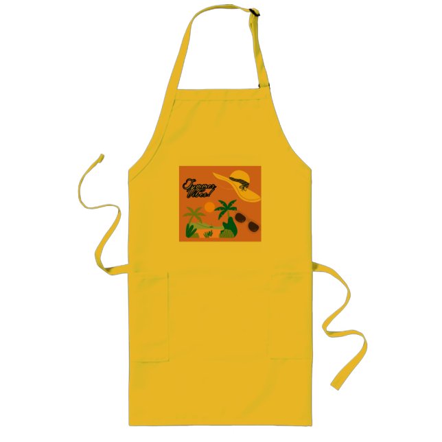 Avental Longo Summer Vibe Yellow  (Frente)