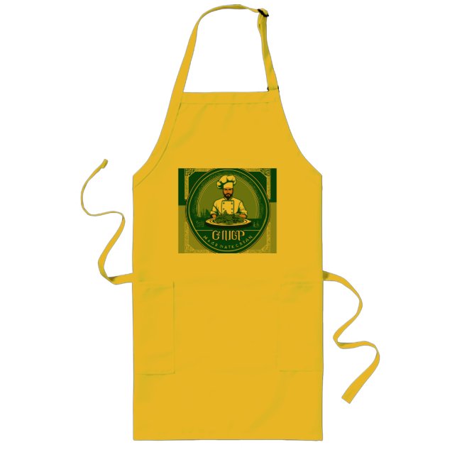 Avental Longo "Sunshine Apron: Brilhe Sua Cozinha!" (Frente)