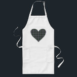 Avental Longo Tartan Heart Design Apron<br><div class="desc">Procurando um presente ou lembrança de tartan? Este avental com o tema tartan é um lembrete perfeito da Escócia. Possui coração verde e púrpura de tartã em uma declaração simples, mas atraente, do seu amor pela Escócia (ou talvez apenas pela xadrez!). NOTA: você também pode alterar o estilo e o...</div>